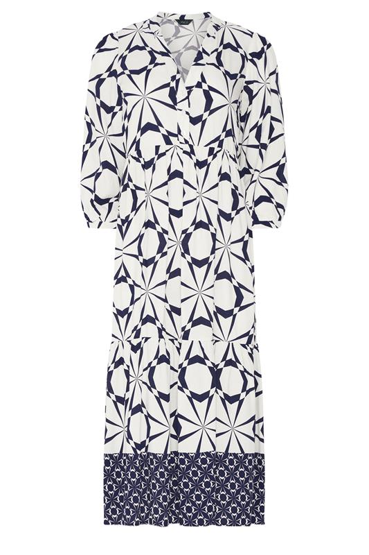 M&Co White Geometric Print Tiered Maxi Dress| M&Co 5