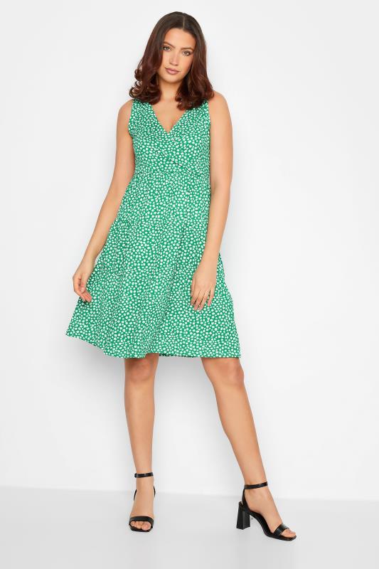 LTS Tall Green Ditsy Print Mini Dress | Long Tall Sally  2