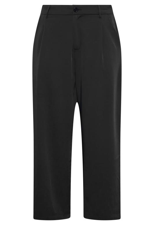 Curve Black Wide Leg Dad Trousers | Yours Clothing 6