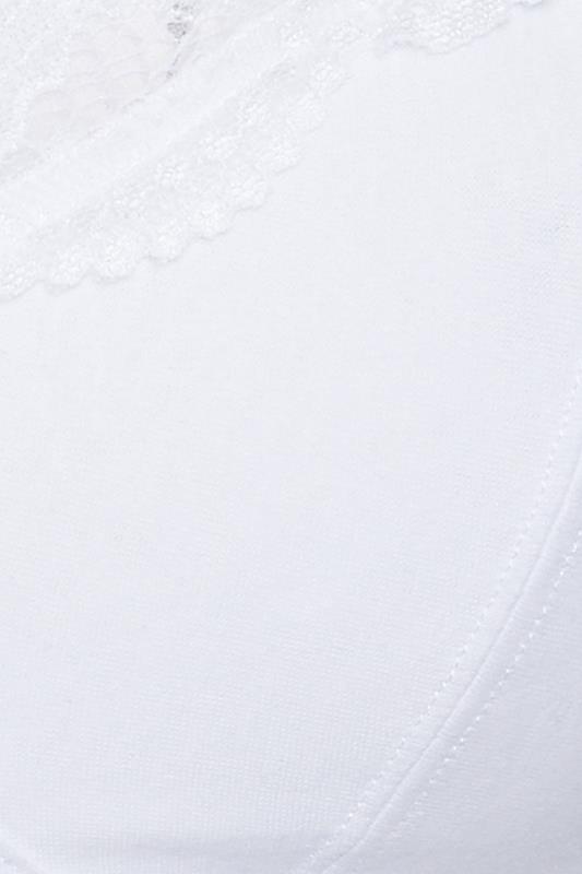 YOURSET 2 PACK Plus Size White Lace Trim Bra | Yours Clothing 4