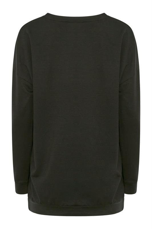LTS Tall Black Chevron Printed Panel Sweatshirt 7