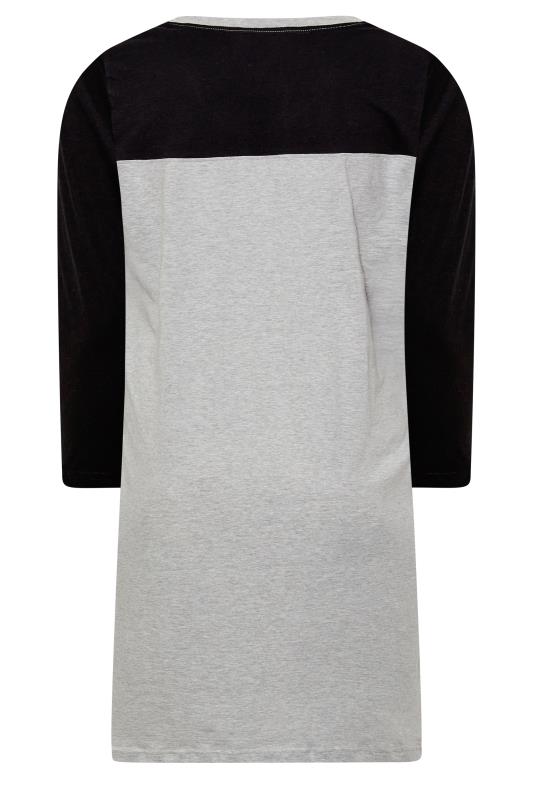 Plus Size Grey 'Sleighing It' Slogan Christmas Nightdress | Yours Clothing 7