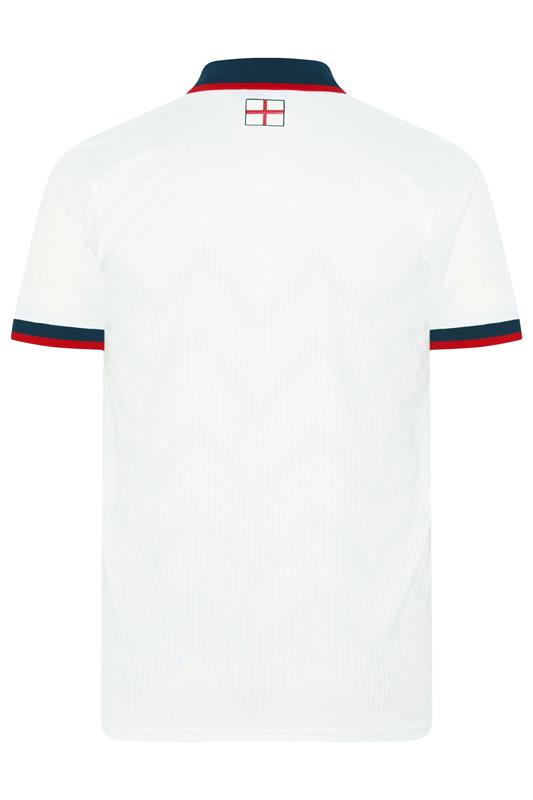 BadRhino Big & Tall White England Football Polo Shirt | BadRhino 8