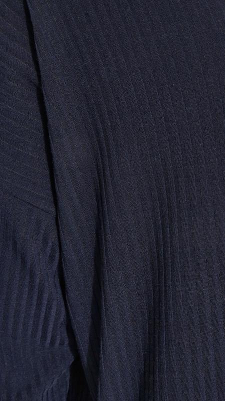 LIMITED COLLECTION Curve Navy Blue Ribbed Side Split Cardigan 4