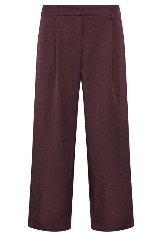 PixieGirl Petite Women's Burgundy Red Barrel Leg Trousers | PixieGirl  5