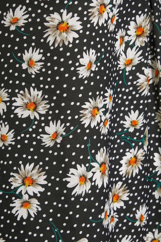Curve Black Daisy Print Sleeveless Shirt Dress 5
