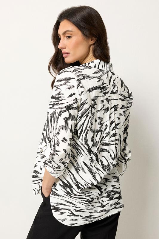 M&Co Black & White Abstract Print Shirt | M&Co 2