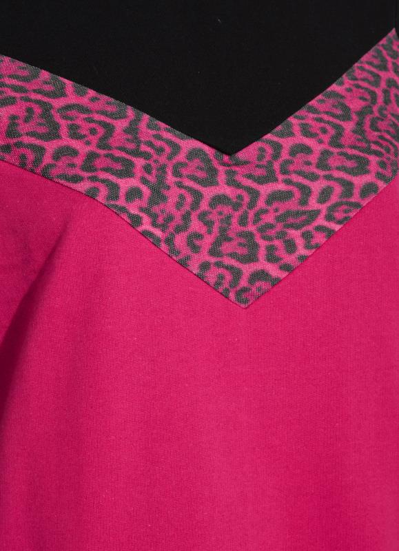 Curve Pink Leopard Print Panel Sweatshirt_S.jpg