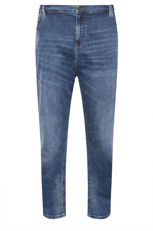 BadRhino Big & Tall Blue Washed Elasticated Waist Stretch Jeans | BadRhino 6