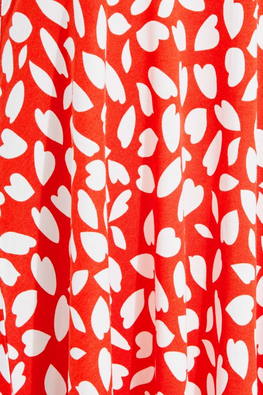 LTS Tall Women's Red Heart Print Midi Dress | Long Tall Sally  6
