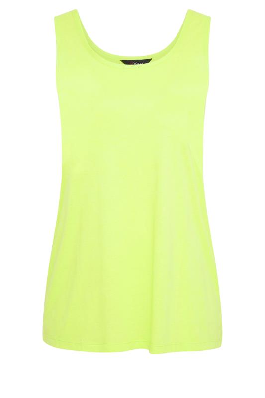 Curve Bright Lime Green Basic Vest Top 5