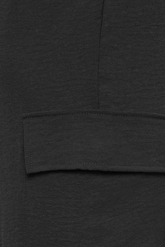 PixieGirl Black Utility Cuffed Cargo Trousers | PixieGirl 3