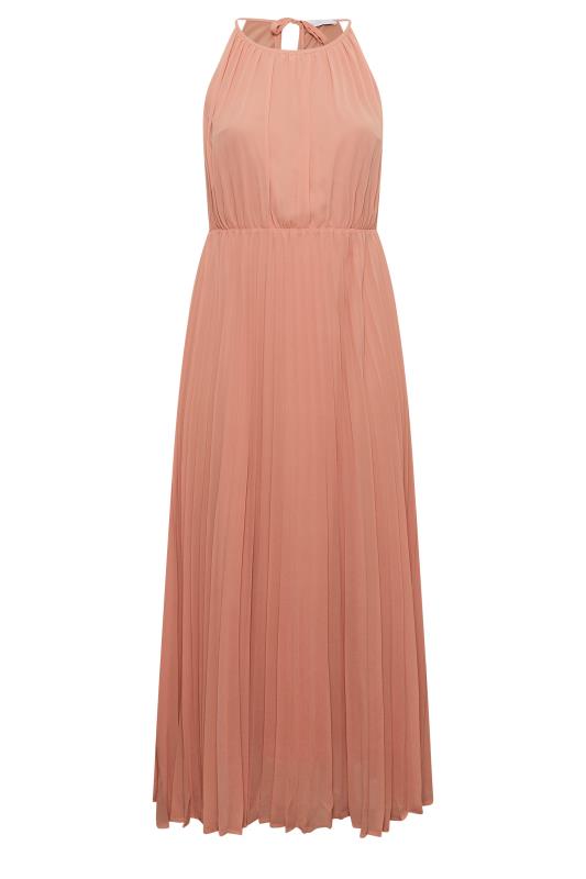YOURS LONDON Plus Size Pink Pleated Maxi Dress | Yours Clothing 6