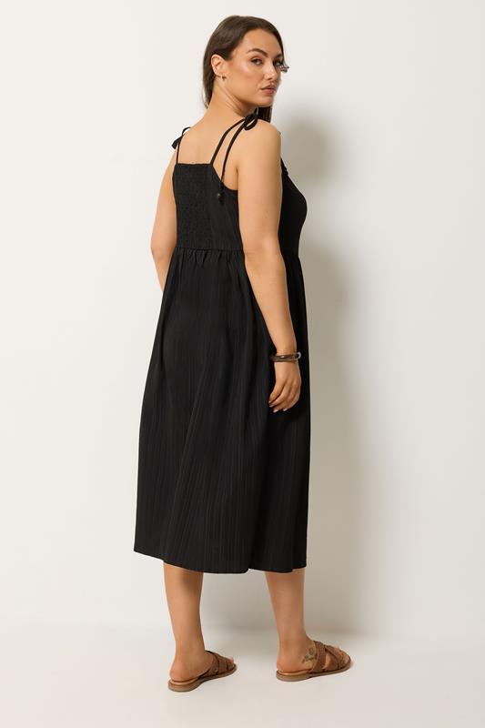 YOURS Plus Size Black Strappy Dress | Yours Clothing 2