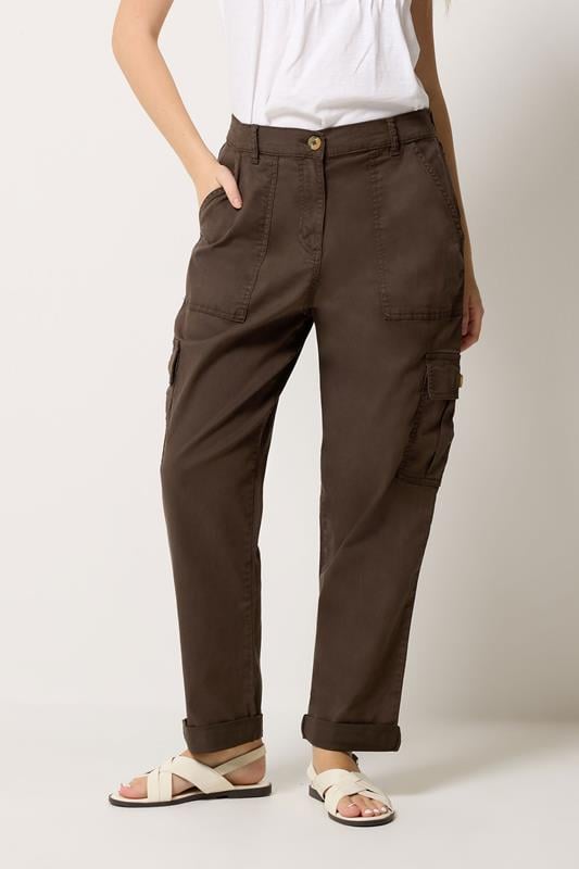  M&Co Chocolate Brown Cargo Trousers