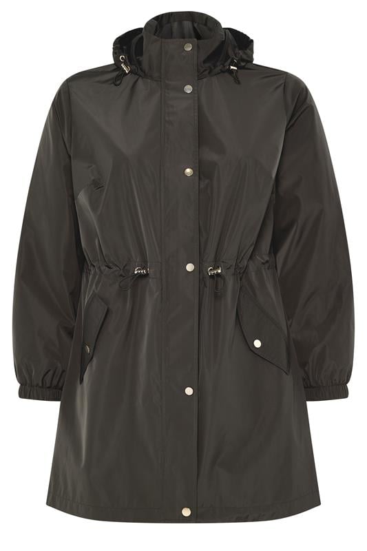 EVANS Plus Size Chocolate Brown Lightweight Rain Jacket | Evans 1