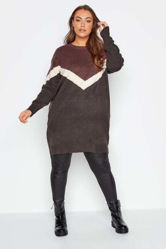 Plus Size  YOURS FOR GOOD Curve Grey Oversized Recycled Jumper