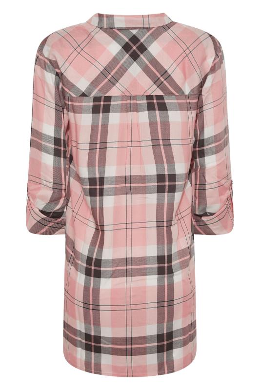 LTS Tall Women's Pink Check Overhead Shirt | Long Tall Sally 7