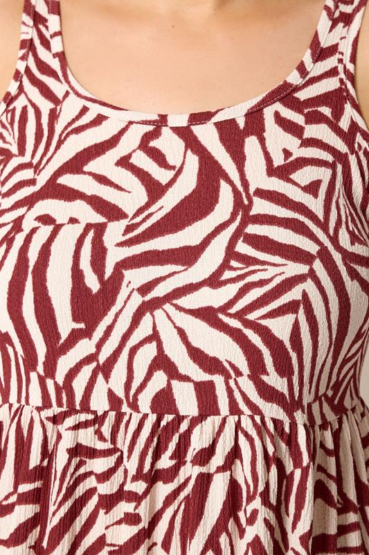 YOURS Plus Size Orange Zebra Textured Smock Dress | Yours Clothing 4
