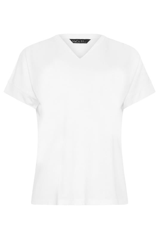 M&Co Premium White Modal V-Neck T-Shirt | M&Co 5