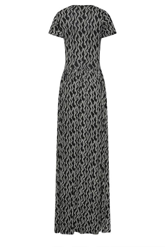 LTS Tall Black Swirl Floral Print Maxi Dress 6