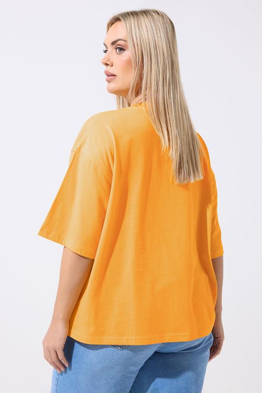 LIMITED COLLECTION Plus Size Orange Fruit Print T-Shirt | Yours Clothing 2