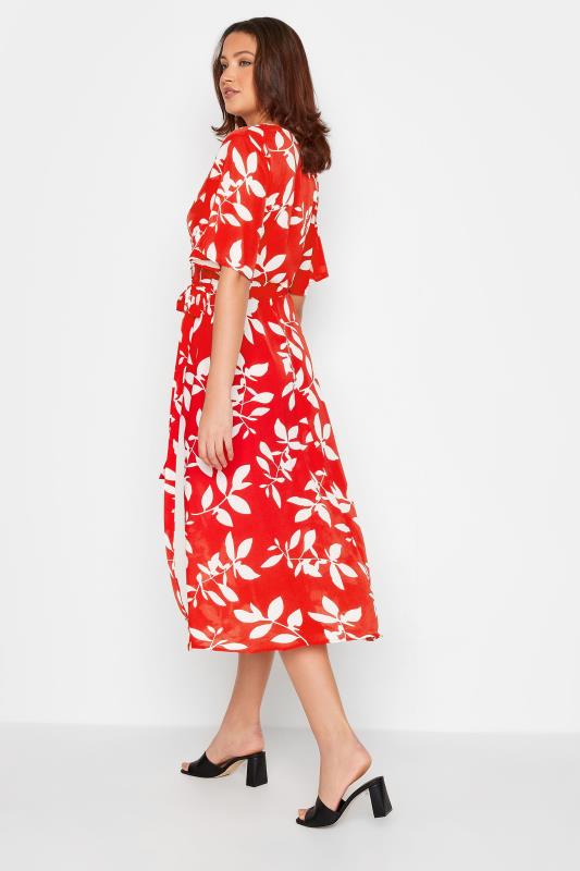 LTS Tall Women's Red Floral Print Wrap Dress | Long Tall Sally  3