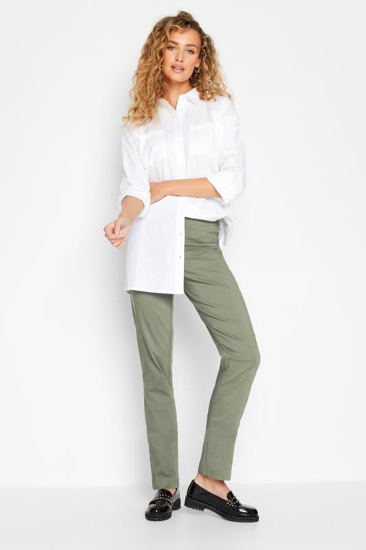 LTS Tall Women's Khaki Green Straight Leg Trousers | Long Tall Sally 2