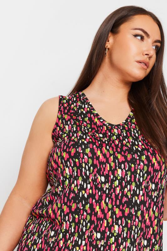 YOURS Plus Size Black Abstract Print Vest Top | Yours Clothing 4