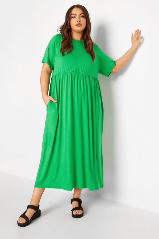LIMITED COLLECTION Curve Green Throw On Maxi Dress_A.jpg