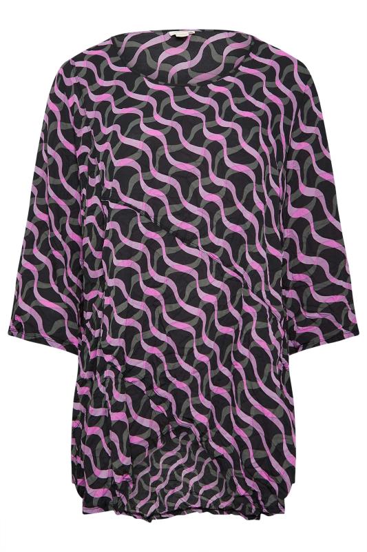 Evans Purple Stripe Print Tunic Top 5