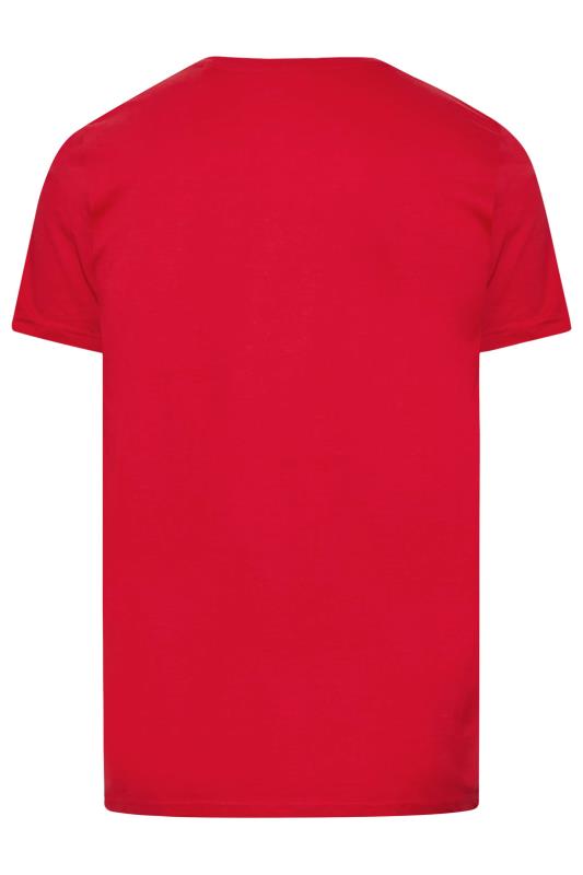 BadRhino Big & Tall Plain Red T-Shirt | BadRhino 4