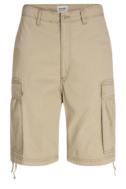 JACK & JONES Big & Tall Crockery Brown Mid Rise Cargo Shorts | BadRhino 2