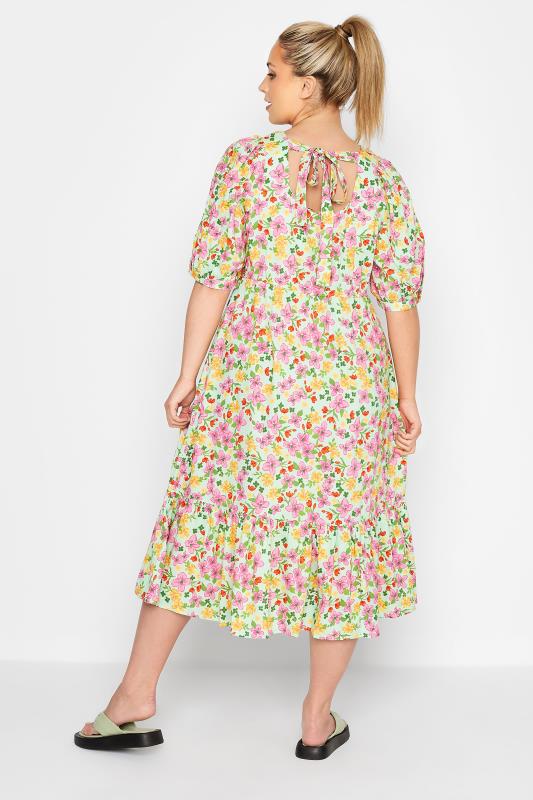 LIMITED COLLECTION Plus Size Mint Green Flora Midaxi Dress | Yours Clothing 3