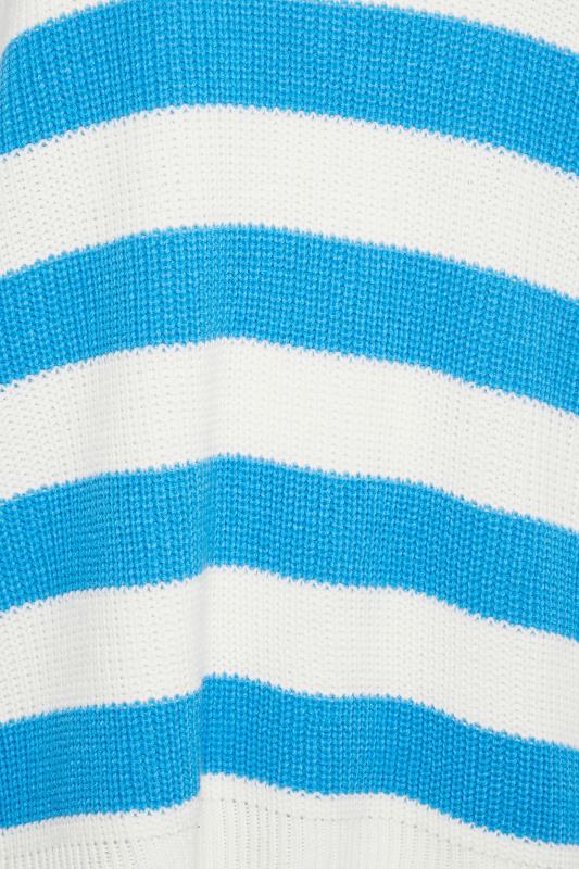 YOURS Plus Size White & Blue Stripe Jumper | Yours Clothing 5