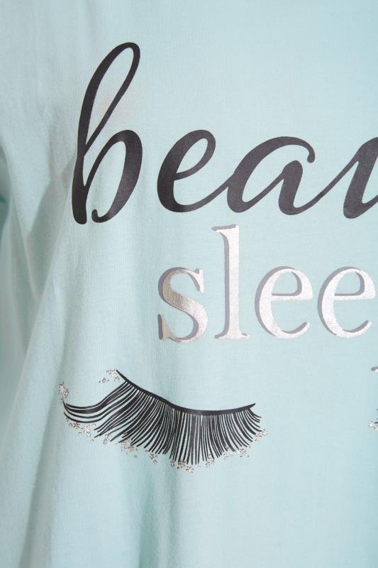 LTS Tall Mint Green 'Beauty Sleep' Slogan Nightdress | Long Tall Sally  4