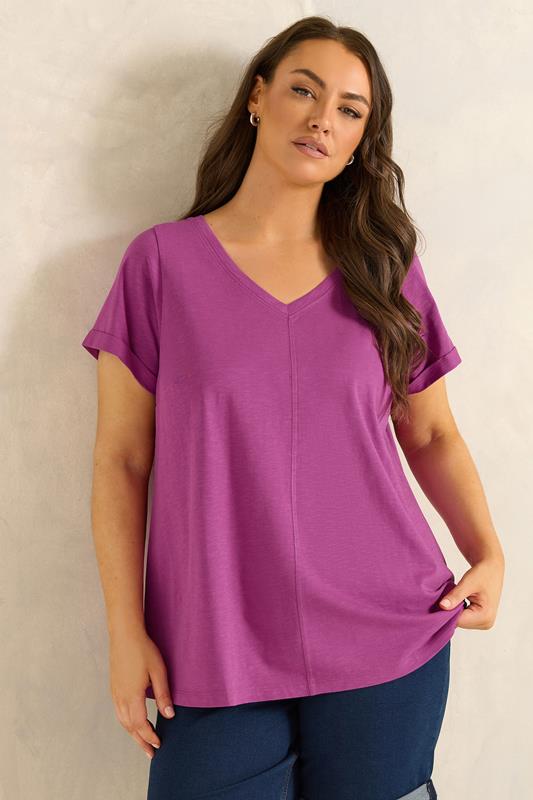  EVANS camisa de algodón morada