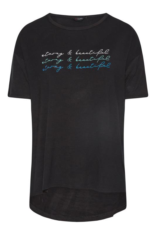 ACTIVE Curve Black 'Strong & Beautiful' Slogan T-Shirt_X.jpg