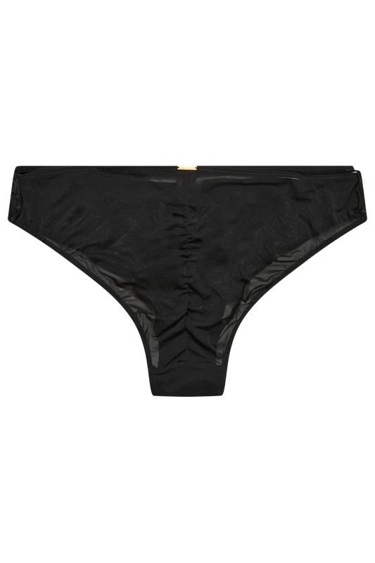 YOURS Black Boudoir Lace Brazilian Knickers | Yours Clothing 7