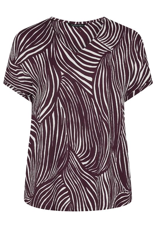 EVANS Plus Size Berry Red Crinkle Top | Evans 5