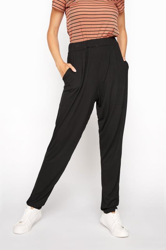  Grande Taille LTS Tall Black Stretch Harem Trousers