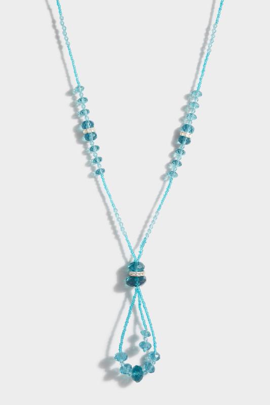 Plus Size  Turquoise Blue Beaded Necklace