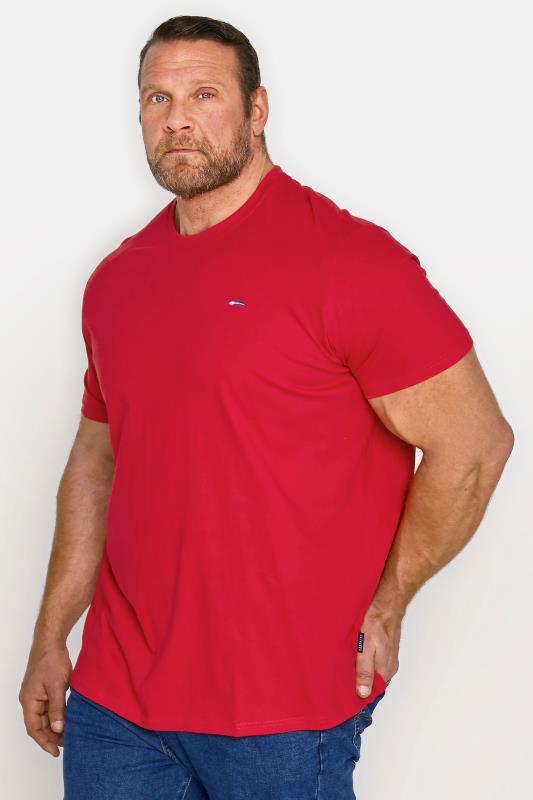 Plus Size  BadRhino Big & Tall Red Plain T-Shirt