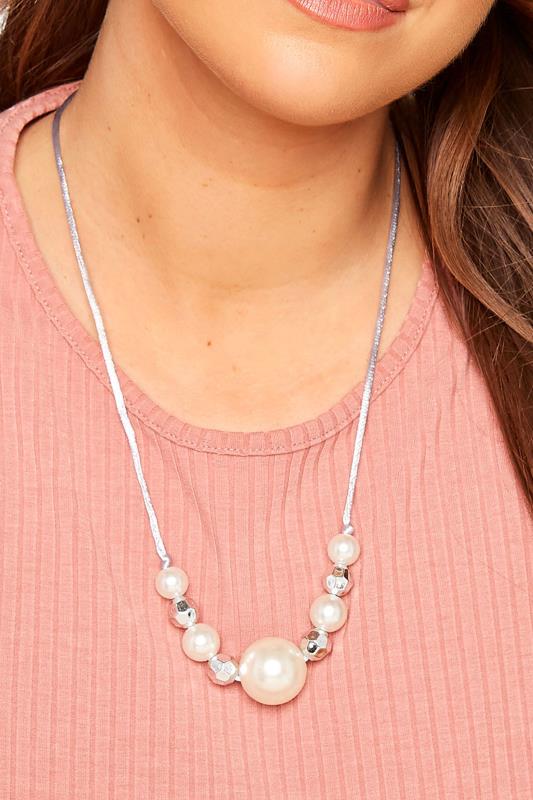 Silver Tone Pearl Necklace | Yours Clothing 1