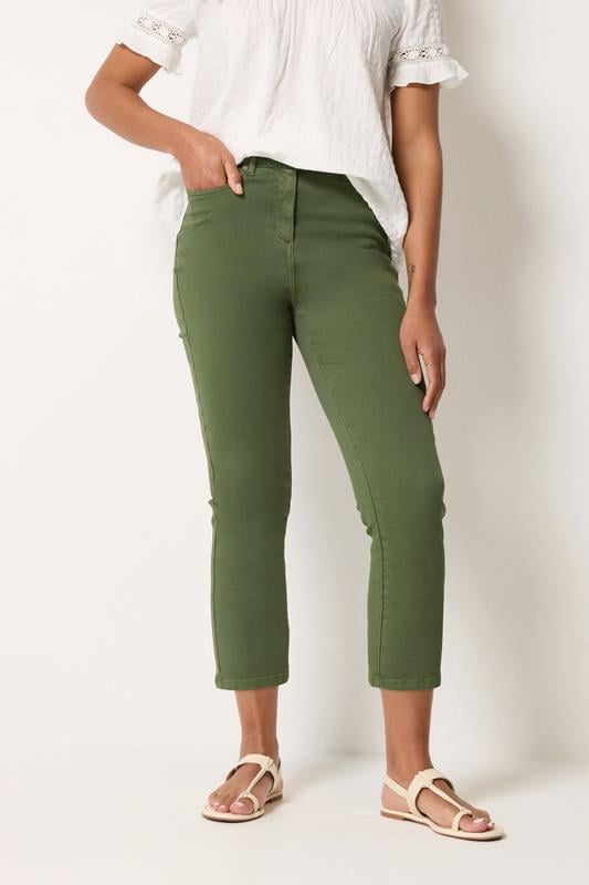  M&Co pantalones vaqueros tobilleros verdes