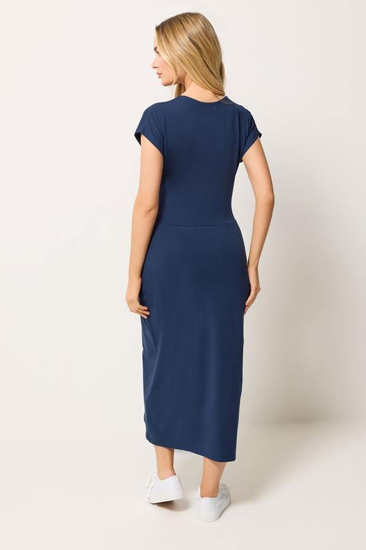 M&Co Navy Blue Midi Wrap Dress | M&Co 2