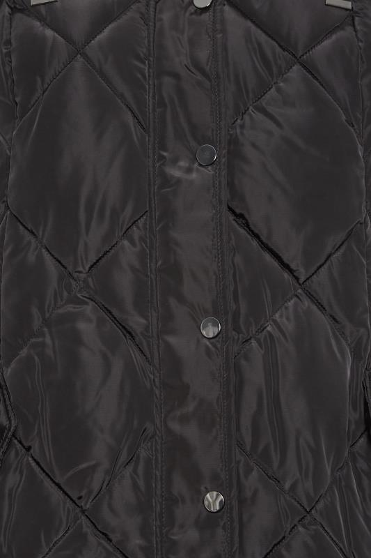 YOURS Plus Size Black Colour Block Midi Gilet | Yours Clothing 5