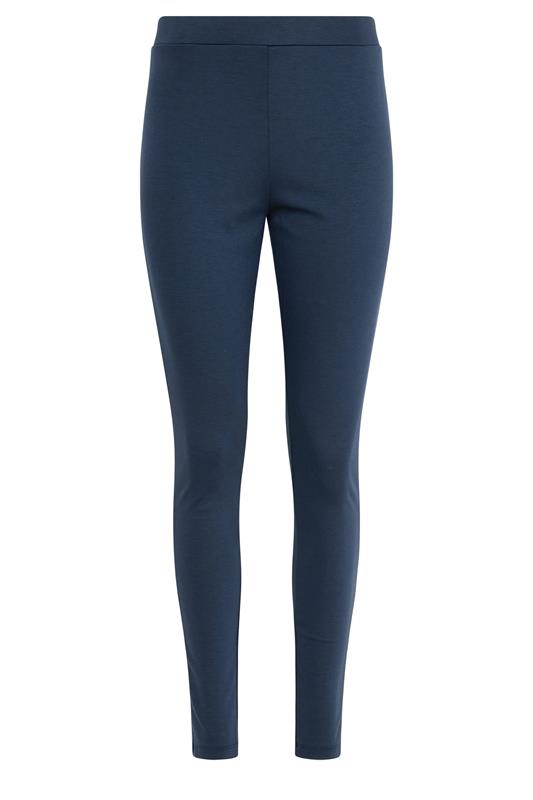 M&Co Navy Blue Ponte High Waisted Leggings | M&Co 5