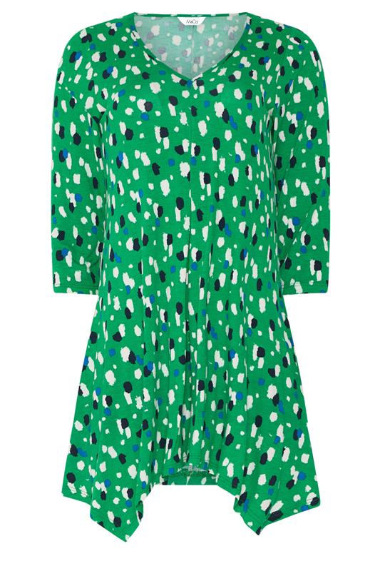 M&Co Green Spot Print Hanky Hem Top | M&Co 5
