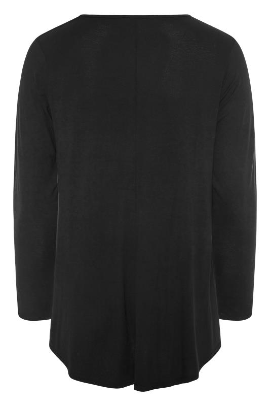 LIMITED COLLECTION Curve Black Long Sleeve Swing Top 5